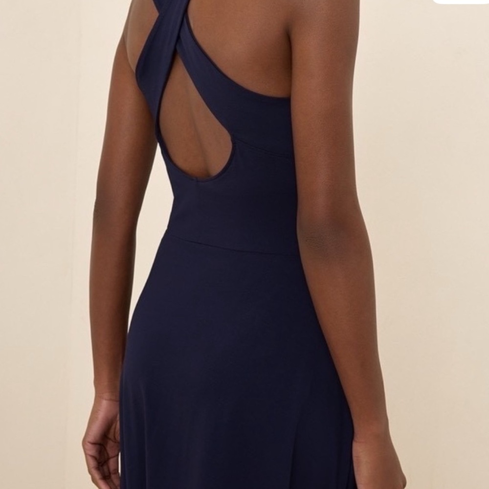 PACT Fit and Flare Open Back Maxi Dress NWT Size L - Picture 2 of 2